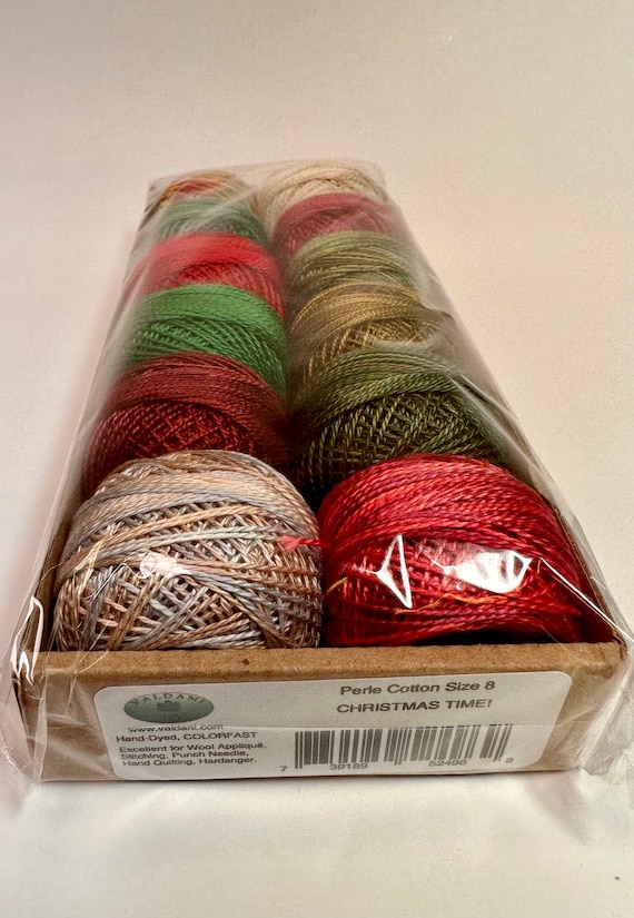 Gorgeous Valdani Perle Cotton, Choose Size 8 or 12, Christmas Time! color way