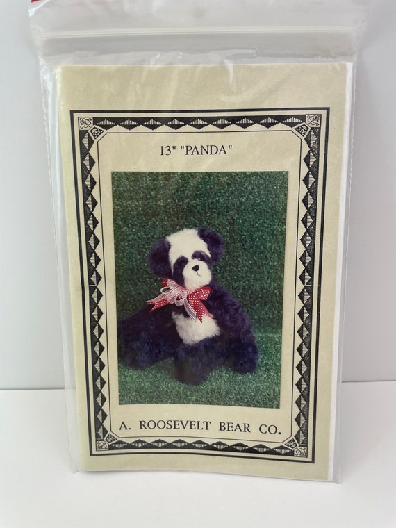 Vintage Pattern 13" Panda Bear from A Roosevelt Bear Co.