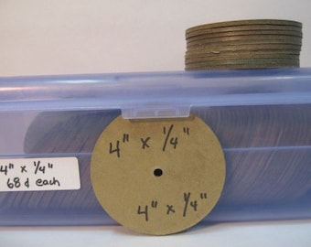 Fiberboard disks for bear making, 4 inches x 1/4 inch, package of 10