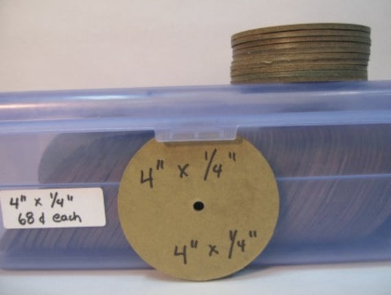 Fiberboard disks for bear making, 4 inches x 1/4 inch, package of 10