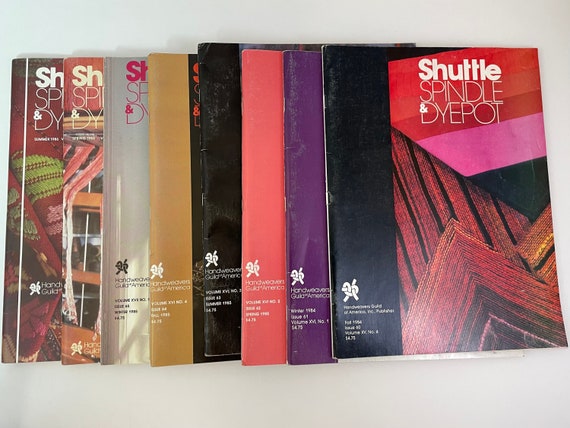 Shuttle, Spindle & Dyepot Magazine, vintage, choose your issue.