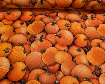 100 percent cotton fabric Pumpkins! Quantity 1= fat quarter. Greater than 1 is a continuous cut.