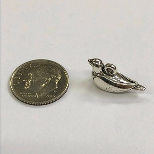 Sterling argent petit oiseau, parfait pour nombreuses créations artistiques !