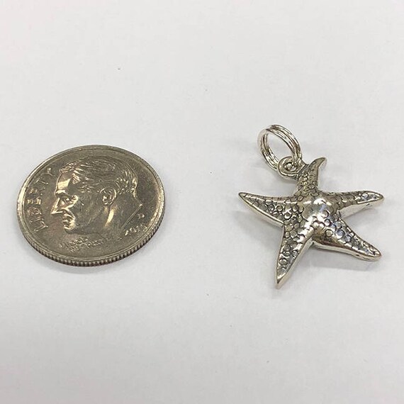 Sterling Silver Charm starfish, perfect for many artistic creations!