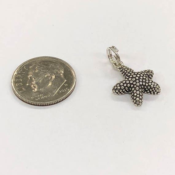 Sterling Silver Charm, starfish , perfect for many artistic creations!