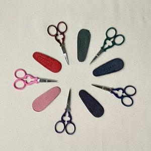 Tooltron embroidery scissors, Victorian design, stainless blade, 3.5 inches, 5 colors