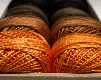 Gorgeous Valdani Perle Cotton, Choose Size 8 or 12, Two For Halloween color way