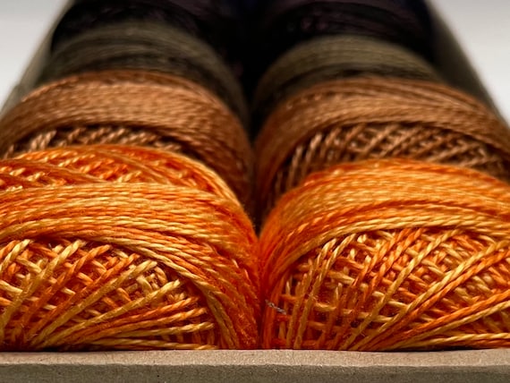 Gorgeous Valdani Perle Cotton, Choose Size 8 or 12, Two For Halloween color way