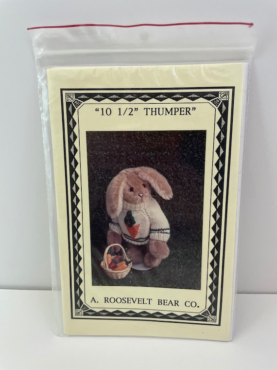 Vintage Pattern 10.5" Thumper from A Roosevelt Bear Co.
