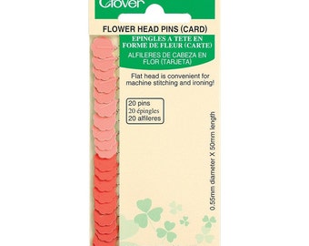 Clover Flower Head Pins Fine red/salmon color