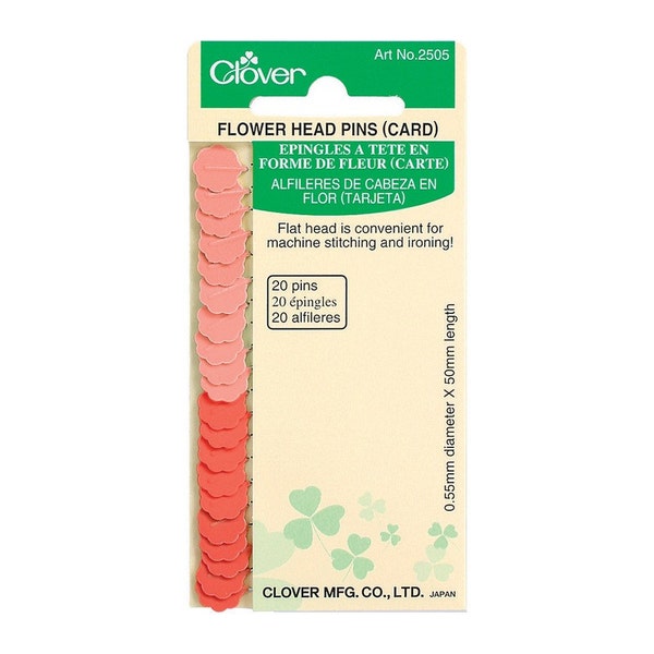 Clover Flower Head Pins Fine red/salmon color