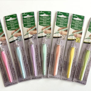 Choose your size: Clover Steel Crochet Hooks, sizes .6mm to 1.75mm