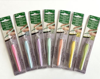 Choose your size: Clover Steel Crochet Hooks, sizes .6mm to 1.75mm