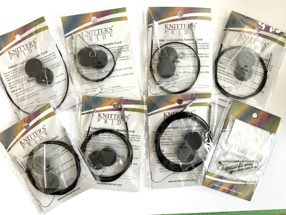 Knitters Pride Cords and Cord Connectors for Interchangeable Knitting Needle system