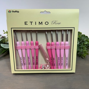 Tulip Etimo Rose Full Crochet Hook Set, 10 hooks, sizes 2.00mm - 6.00mm