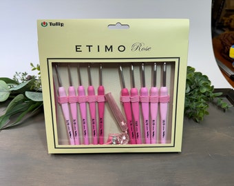 Tulip Etimo Rose Full Crochet Hook Set, 10 hooks, sizes 2.00mm - 6.00mm