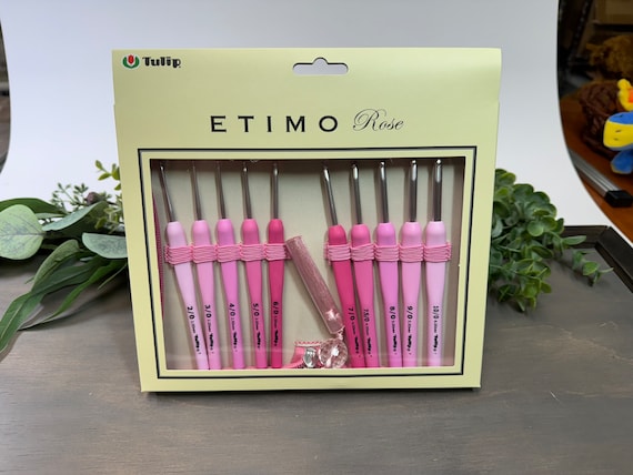 Tulip Etimo Rose Full Crochet Hook Set, 10 hooks, sizes 2.00mm - 6.00mm