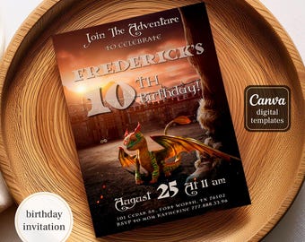How To Train Your Dragon Movie Ticket invitation, Toothless editable invitation, printable birthday Dragon invitation, boy girl birthday
