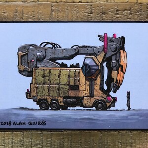 Scifi Utility Truck Wall Art, Wall Art, Utility Truck