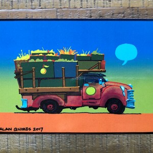Art mural de camion de ferme, décoration de chambre, impression d'art, camion de ferme