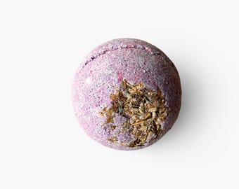 Natural Lavender Handmade Bath Bomb Fizzing Spa Self-Care Gift