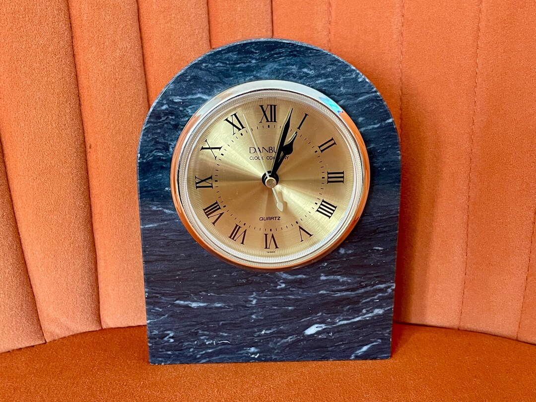 Photo inspiration: Glamorous Black And Gold Mantel Decor Reference: Beautiful Granite Marble Danbury Black And Gold Mantel Clock