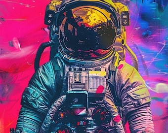 Pop Art Spaceman Graffiti Canvas Art
