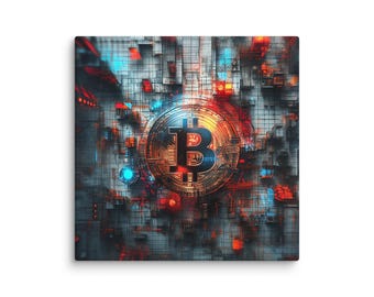 Bitcoin Blockkette Beacon Leinwand Kunst