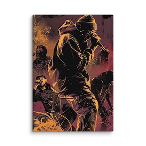 Hip-Hop Legends Live Rap Artist Canvas Art