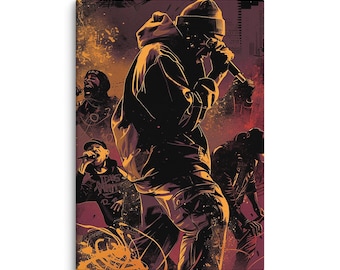 Hip-Hop Legends Live Rap Artist Canvas Art