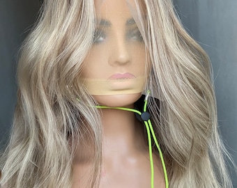 Sandy blonde balayage full lace human hair wig