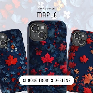 Maple Leaf Canada Phone Case iPhone | Pixel | Samsung | Canada Charm Phone Cover | Fashion Gift | Tough Case, Leaf Case, Canada Phone Case