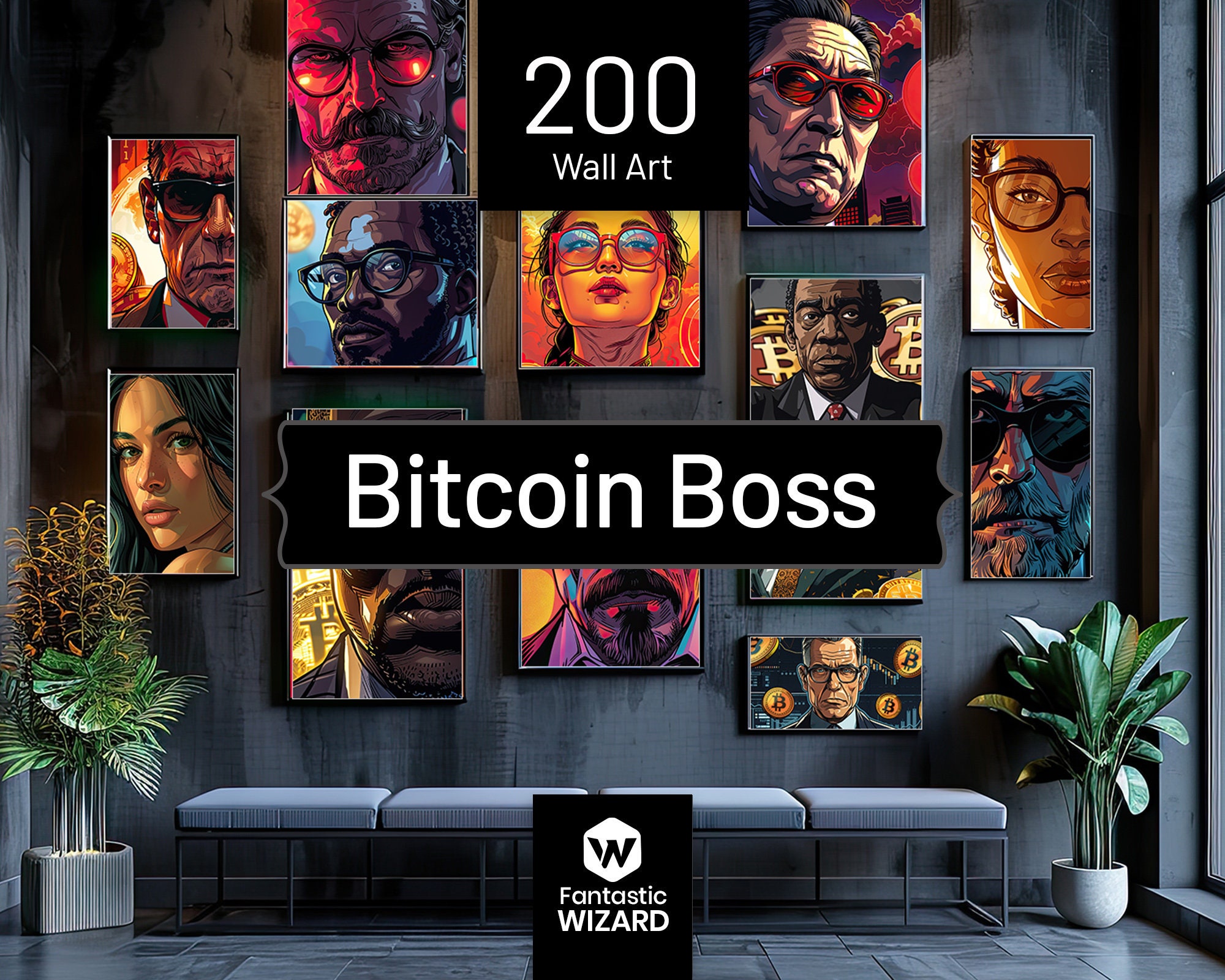 Bitcoin Bosses Digital Art Bundle - Diverse Male and Female Illustrations -  Etsy