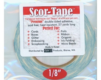 Scor-Pal Scor-Tape 1 roll 1/8" x 27yds.(81ft.)