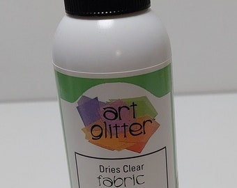 4 oz Art Glitter Fabric Dries Clear Adhesive Made in U.S.A.