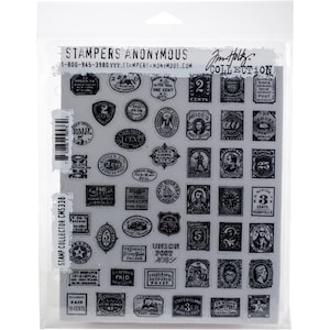 Stampers Anonymous Tim Holtz Stempel Sammler 49tlg. Stempel Set cmm338