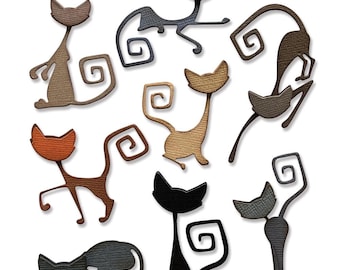 Sizzix Thinlits Tim Holtz Gatos Traviesos Dies 665996