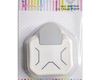 Dress My Craft 3-Way Corner Angle Punch Cuts 16mm, 11mm & 6mm size DMCT5362