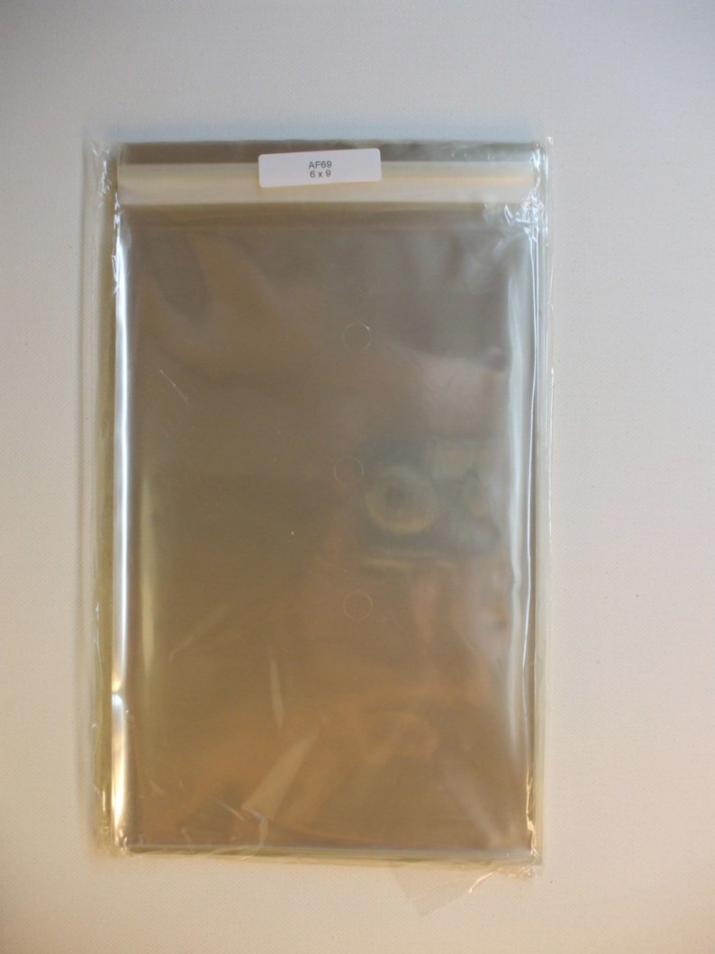 AF69 100 Clear Cellophane Envelopes 6 X 9 15.3cm X 22.9cm Etsy