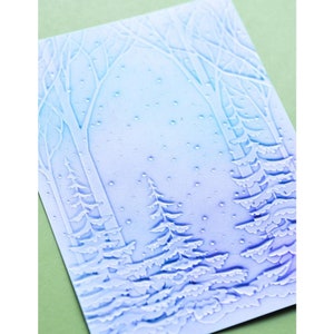 Cartella per goffratura con texture 3D della foresta innevata Memory Box EF1010