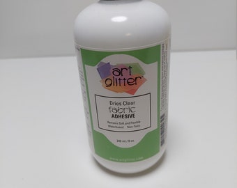 8oz Refill Art Glitter Fabric Dries Clear Adhesive Made in U.S.A.