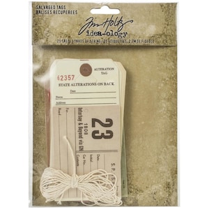Tim Holtz Idee-ologie Salvage Tags 25 Stück TH94048