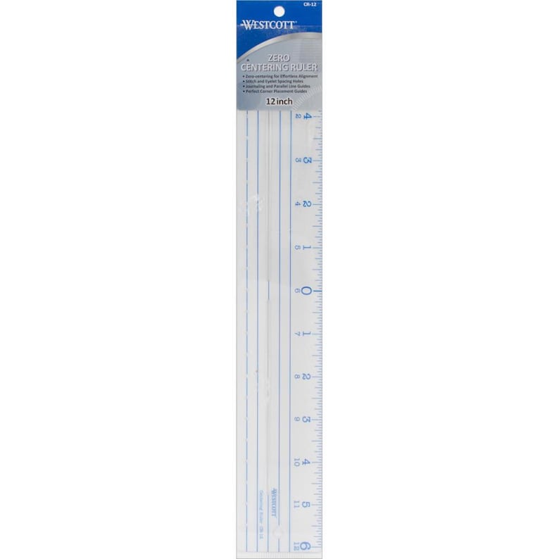 Zero Mark On Ruler Westcott Zero Centering Acrylic 12inch Craft Ruler CR-12 - Etsy