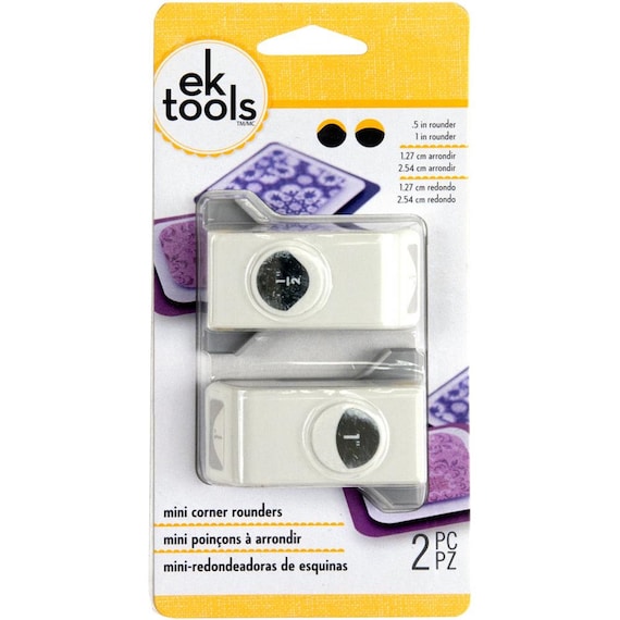 NEW EK Success Corner Rounder Mini Punches 54-70026 Set of 2  1 inch and 1/2 inch