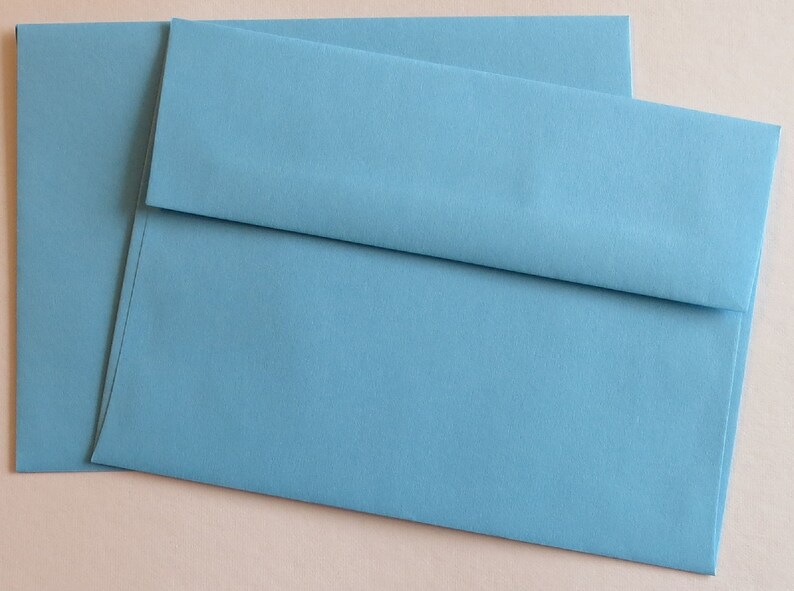 PE30 25 pc. Color Envelopes A7 60 lb. 5 1/4 x 7 1/4 13.34cm x 18.42cm Sky Blue