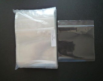 Z4X4 100 Clear Cello 4" x 4" Zipper Bags