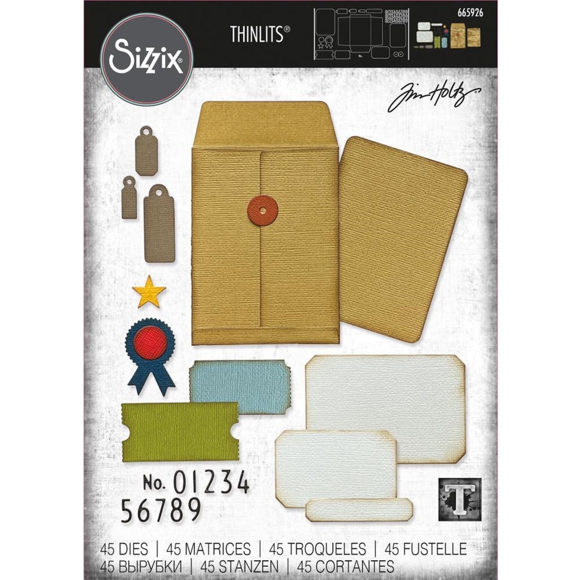 Thinlits Die 665211 Bubbling Par Tim Holtz - Découpe Classique - Multicolore