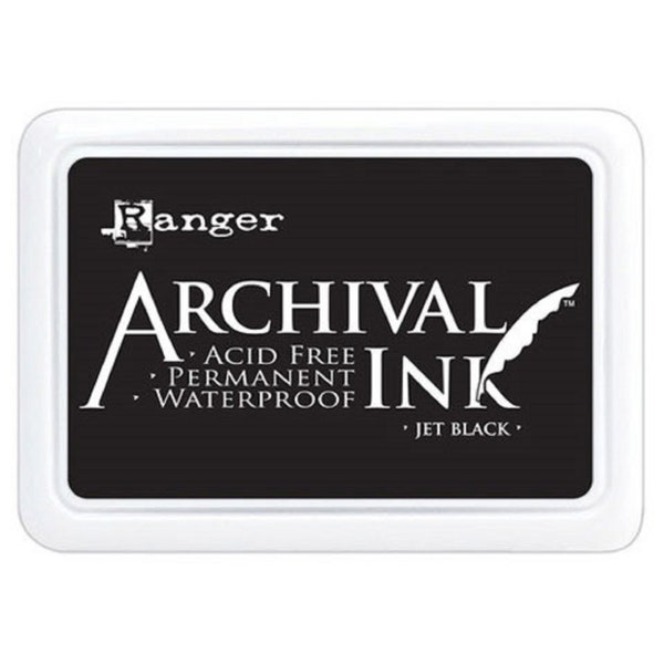 Ranger Jumbo Size Archival  Ink Pad Jet Black Permanent/Waterproof