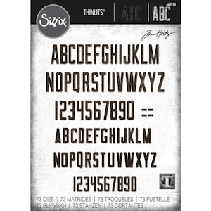 Sizzix / Tim Holtz Thinlits Muore Teoria alfanumerica 665924 73 muore