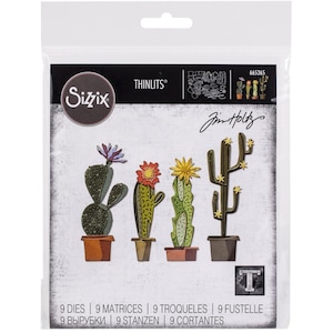 Sizzix Thinlits Tim Holtz Funky Cactus 9 muere 665365